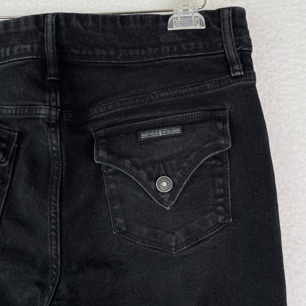 Hudson Los Angeles Womens Black Straight Leg Flap Pocket Jeans Size 12 1811754 - Picture 6 of 11
